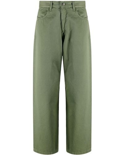 Societe Anonyme Pantalones rectos de talle medio - Verde