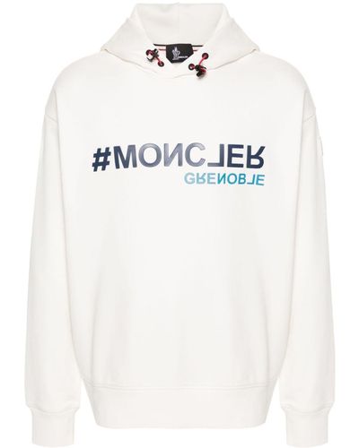 3 MONCLER GRENOBLE Hoodie Met Logopatch - Wit