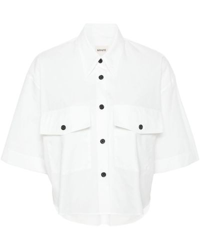 Khaite High-low Hem Cotton Shirt - White