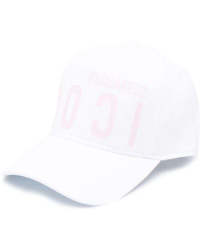 DSquared² Cappello da baseball con stampa - Bianco