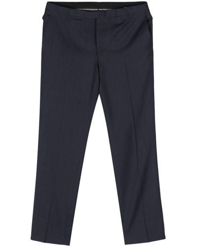 Corneliani Mini Check Tailored Pants - Blue