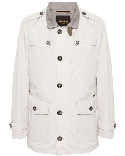 Moorer Trevis-i Buttoned Jacket - White