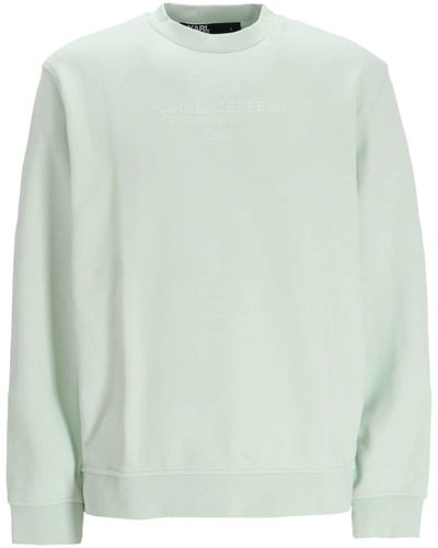 Karl Lagerfeld Logo-print Crew-neck Sweatshirt - Green