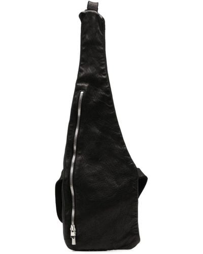 Guidi Front Zip-fastening Belt Bag - Black