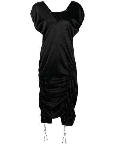 Helmut Lang ドローストリング ドレス - ブラック
