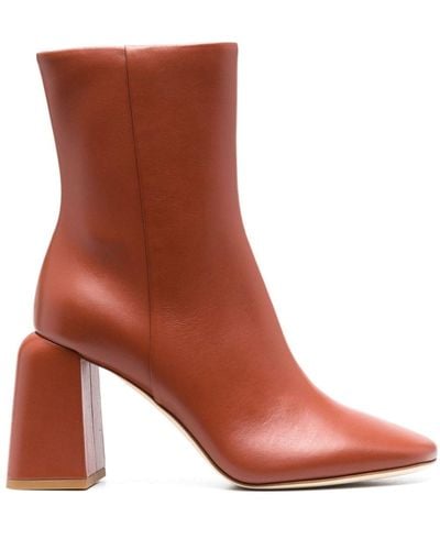 Dear Frances Imani 100mm Leather Ankle Boots - Brown