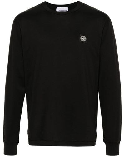 Stone Island Camiseta de tejido jersey - Negro