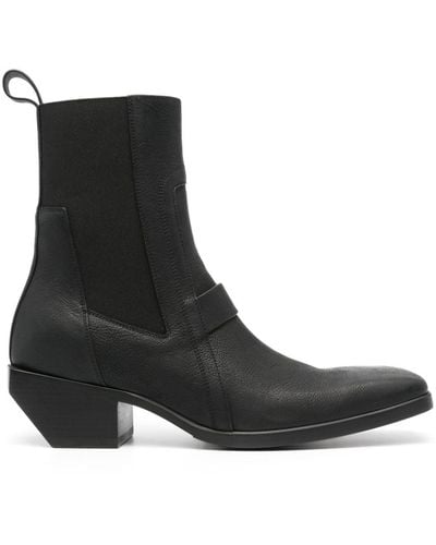 Rick Owens Leather Ankle-boots - Black
