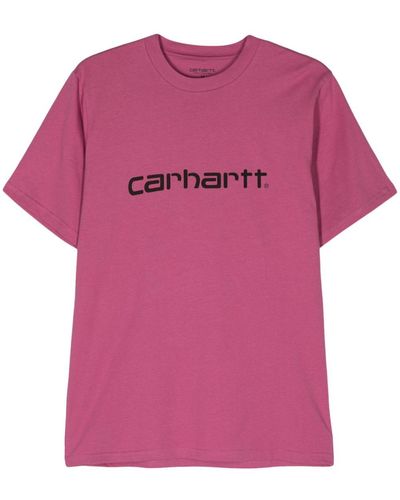 Carhartt Script Cotton T-shirt - Pink