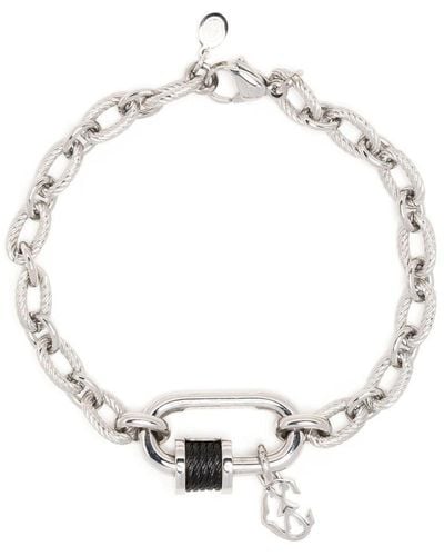 Charriol Forever Lock Cable-link Bracelet - White