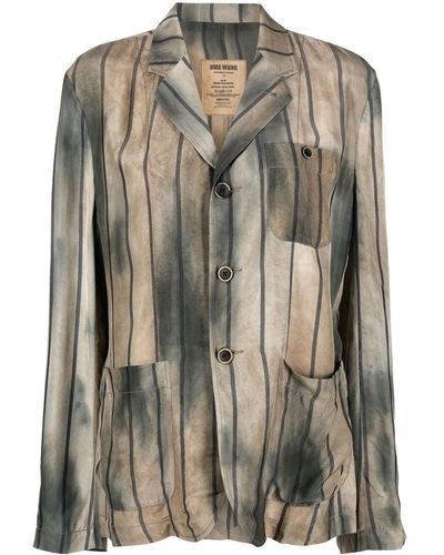 Uma Wang Tie-dye Button-up Blazer - Natural