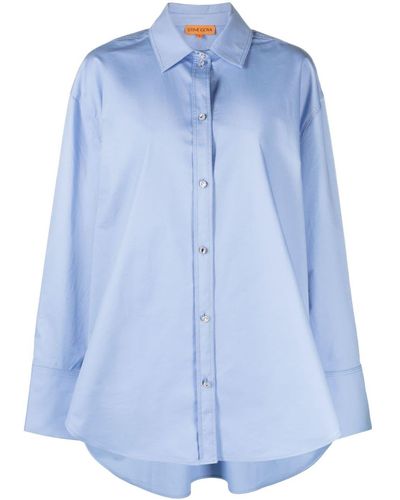 Stine Goya Camisa con manga extralarga - Azul