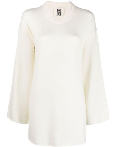 By Malene Birger Rolled-trim Knitted Sweater - White