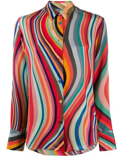 PS by Paul Smith Swirl プリント シャツ - レッド