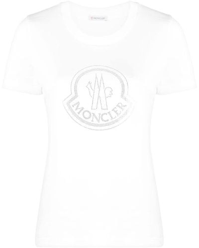 Moncler T-Shirt mit Logo - Weiß