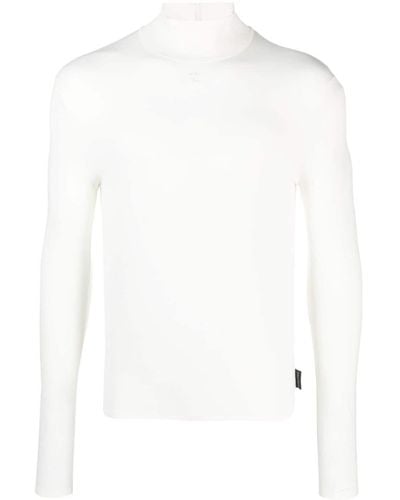 Courreges High-neck Long-sleeved T-shirt - White
