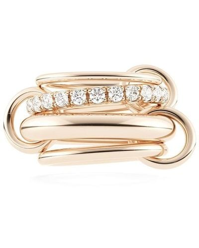Spinelli Kilcollin 18kt Rose Gold Four Link Luna Rose Diamond Ring - Metallic