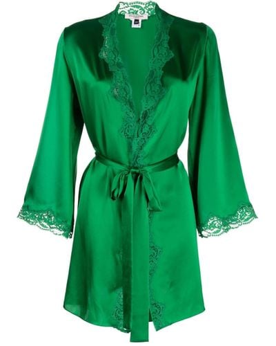 Gilda & Pearl Emeralds In My Boudoir Silk Robe - Green