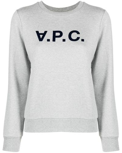 A.P.C. Logo-print Sweatshirt - Gray