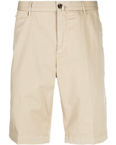 PT Torino Pressed-crease Bermuda Shorts - Natural