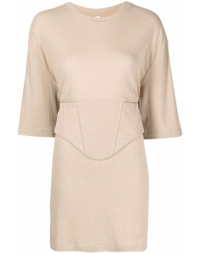 Dion Lee Corset-detail Tunic Top - Brown