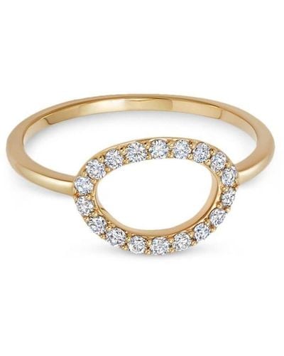 Astley Clarke 14kt Yellow Gold Halo Diamond Ring - Metallic