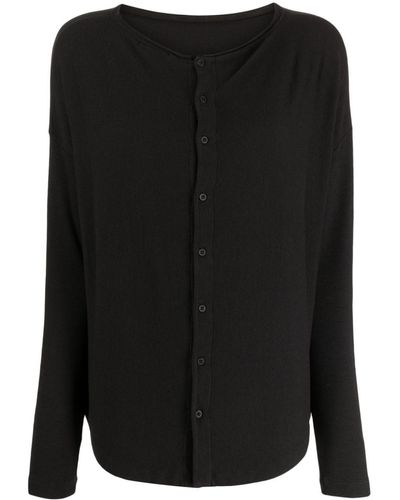 Transit Scoop-neck Fine-knit Cardigan - Black