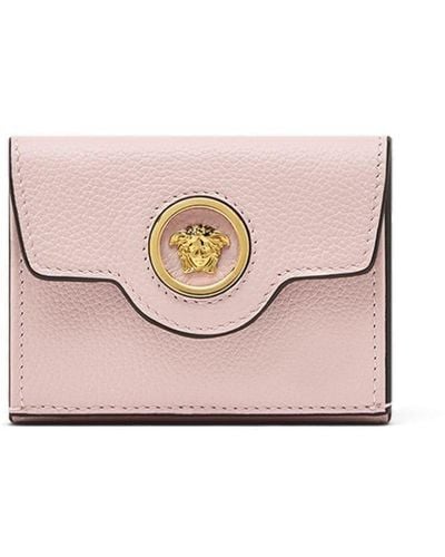 Versace La Medusa Leather Cardholder - Pink