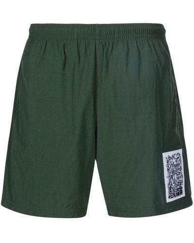 Alexander McQueen Logo-patch Swim Shorts - Green