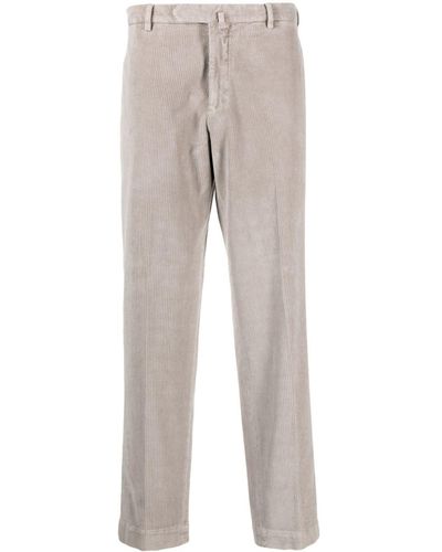 Dell'Oglio Corduroy Tapered Trousers - Grey