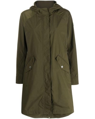 Woolrich Hooded Mid-length Coat - Green