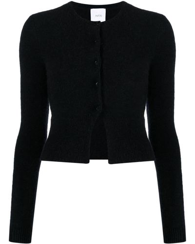 Patou Button-fastening Knitted Cardigan - Black