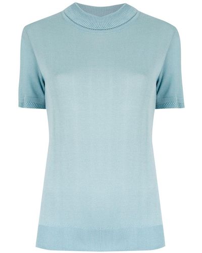 Olympiah Top a collo alto Nika - Blu