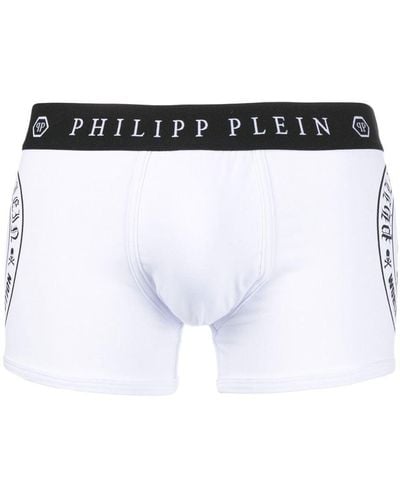 Philipp Plein Skull Bones Boxer Shorts - White