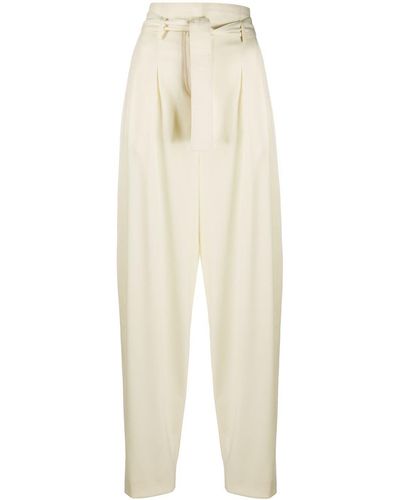 WANDERING Loose Fit Tapered Trousers - Natural