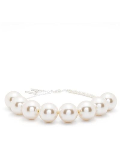 Magda Butrym Halskette mit Perlen - Weiß