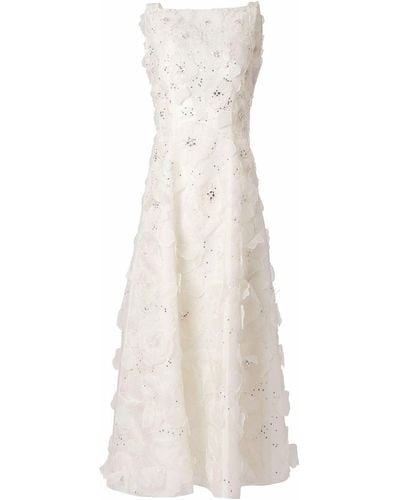 Carolina Herrera スパンコール ドレス - ホワイト