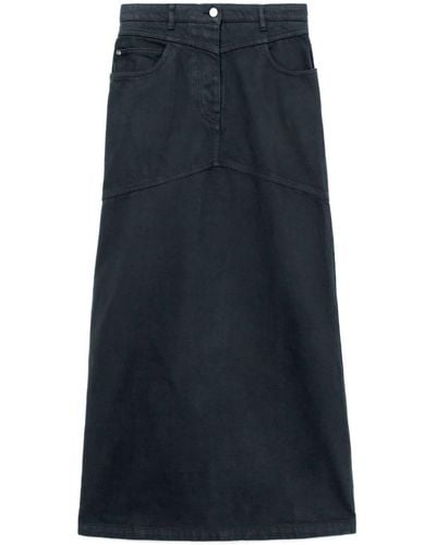 Herskind Patchwork Long Straight-cut Skirt - Blue