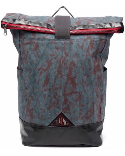 DIESEL Caraw Graphic-print Backpack - Blue