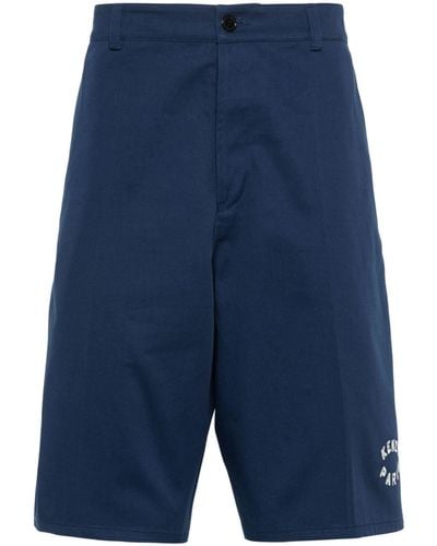 KENZO Bermuda Shorts Met Geborduurd Logo - Blauw