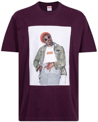 Supreme T-shirt Andre 3000 à imprimé graphique - Violet