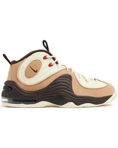 Nike Air Penny Leather Trainers - Brown