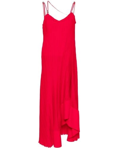 Lanvin Plissé-effect Dress - Red