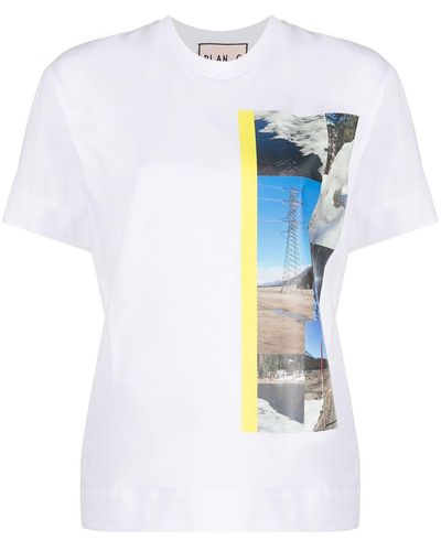 Plan C T-shirt con stampa - Bianco