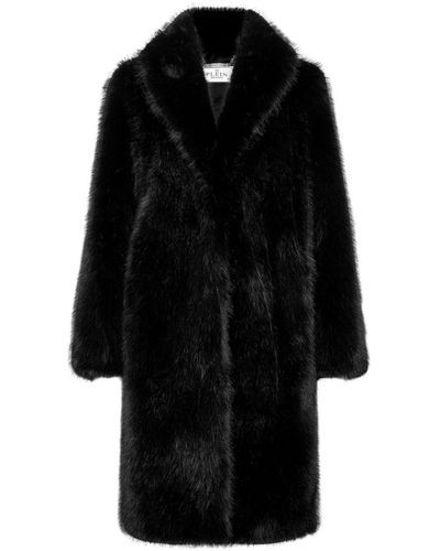 Philipp Plein Shawl-lapels Faux-fur Coat - Black