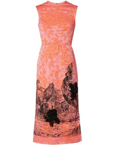 Erdem Midi-jurk Met Print - Rood