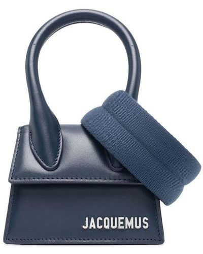 Jacquemus Navy Le Chiquito Homme Leather Mini Bag - Men's - Calf Leather - Blue