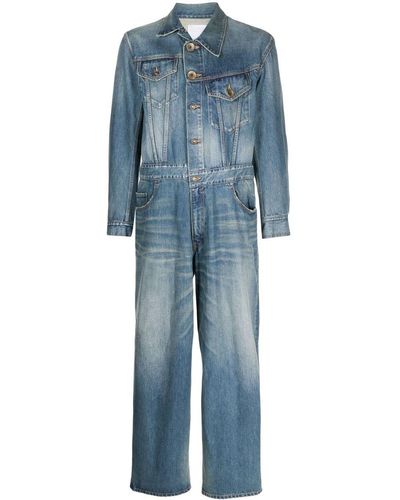 Kolor Jeans-Overall mit Knöpfen - Blau