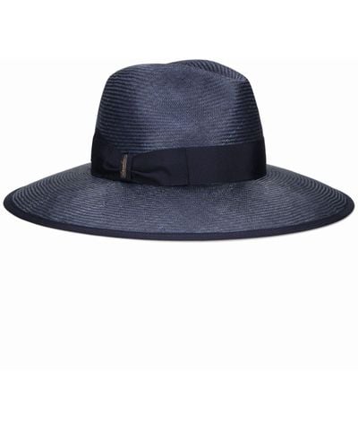 Borsalino Sophie Parasisol Straw Hat - Blue