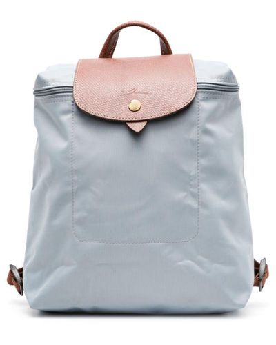 Longchamp Le Pliage Rucksack mit Logo-Prägung - Grau